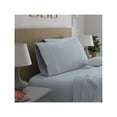 thumbnail image 2 of Refurbished Color Sense Cotton Sateen Bed Sheet Set, 400-Thread Count, Wrinkle Resistant, Deep Pocket Fitted, Light Blue, Queen, 4-Piece, 2 of 4