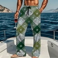 thumbnail image 6 of Fewfanhot Men's Plaid Pajama Pants - Casual Print Loose Fit Elastic Waist Lounge Pants with Pockets for Home Wear, 6 of 9