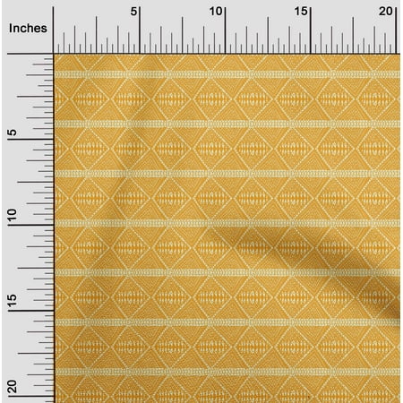 oneOone Georgette Viscose Fabric Geometric Block Print Fabric By Yard 42 Inch Wide
