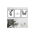 thumbnail image 5 of Pósteres decorativos de pared, 3 piezas, estilo blanco y negro, decoración de pared, juego de carteles, tomados de la mano y cita de amor en la pared, para sala de estar, cafetería, marcos, 5 of 5