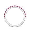 thumbnail image 3 of Pink Tourmaline Eternity Band Ring for Women White Gold Plated Solid 925 Sterling Silver Stackable Ring Unique Anniversary Promise Ring Jewelry Gift for Her Ring Size 6, 3 of 4