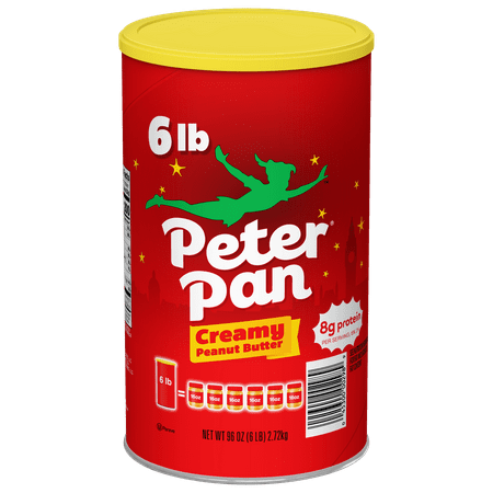 Peter Pan Creamy Peanut Butter, Gluten Free Peanut Butter, 96 oz Tub