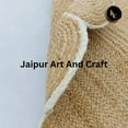 thumbnail image 5 of Jaipur Art And Craft Scalloped Beige White Border Rectangle Handmade Jute Area Rug (2x3 Sq ft), 5 of 7