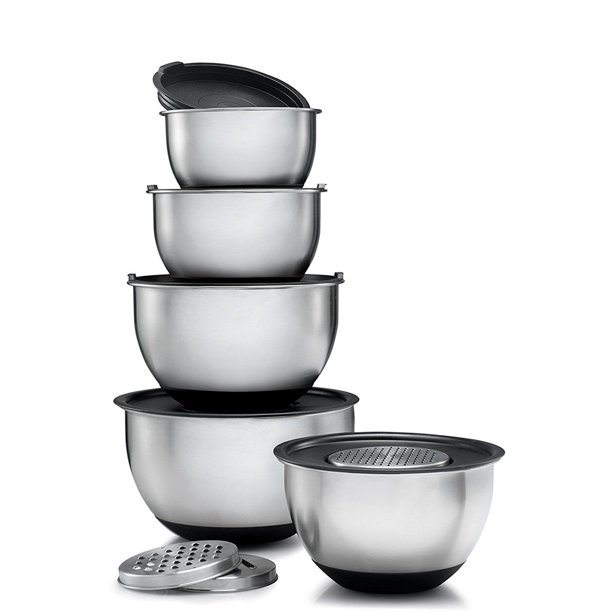 stainless mixing bowls with lids