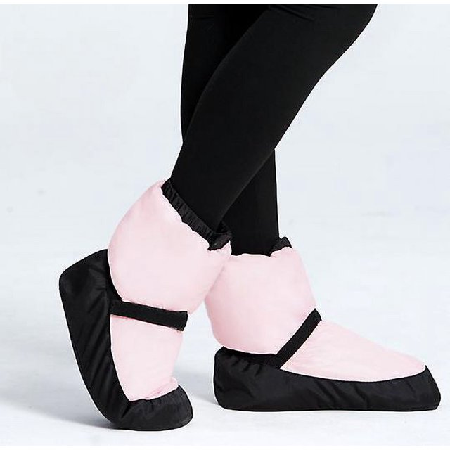 Zapatos cálidos de baile de invierno, zapatos de baile de ballet, zapatos de práctica para mujer, botas cortas acolchadas de otoño e invierno con fondo grueso para adultos, zapatos de algodón para pra