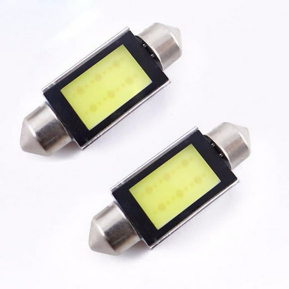 EGNMCR 2 X White 36mm Car COB LED License Light 6418 C5W 4W LED Bulbs 12V Led light