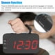 thumbnail image 4 of Reloj de Digital pantalla LED grande con Cable de USB MODO de Dimmer ajustable Función de intermitencia, Control de voz, reloj moderno rojo Soledad Despertador de escritorio, 4 of 10
