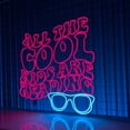 thumbnail image 4 of Handmadetneonsign All The Cool Kids Are Reading Neon Sign, Motivational Quotes Wall Art Decor, Bedroom Wall Decor, 4 of 5