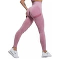 thumbnail image 3 of Pantalones de yoga de jacquard, mallas deportivas de cintura alta sin costuras para fitness, pantalones de levantamiento de cadera Smiley, 3 of 6