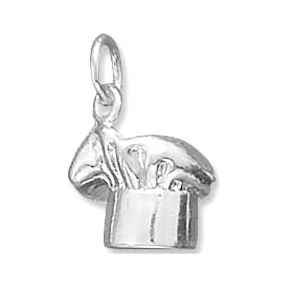 Baker's Hat Charm Sterling Silver
