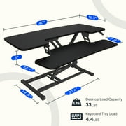 FLEXISPOT Standing Office Desk Converter, Black, 40 inch