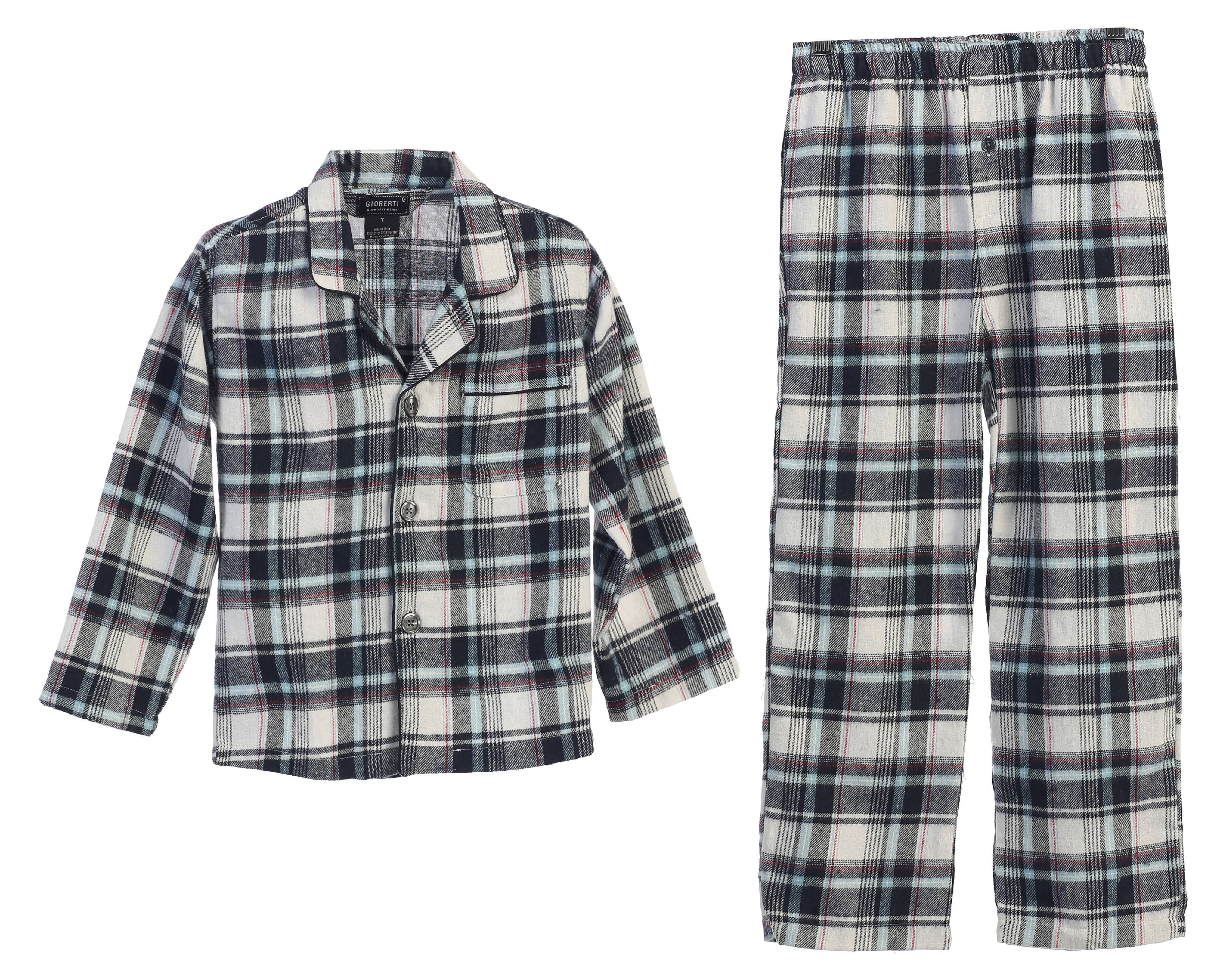 Gioberti Boys Yarn-Dye Brushed Flannel Lounge & Pajama Pants with ...