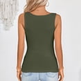 thumbnail image 4 of Women's Cutout Sleeveless Sexy Basic Tank Top Army Green L, 4 of 4
