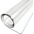 thumbnail image 1 of Thick Clear Table Cover Protection 35.4x59.1in, Clear Table Protector Heat Resistan, Clear Vinyl PVC Rectangle Tablecloth, for Kitchen, Dresser, Writing Desk, Dining Room Table, 1 of 7