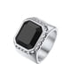 thumbnail image 1 of Anillo Richsteel, ónix negro, acero inoxidable, plata, tamaño 9, 1 of 7