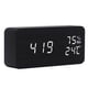 thumbnail image 4 of Reloj despertador inteligente con control de voz, reloj de madera con luz LED silenciosa, reloj de madera, regalo artesanal, carga USB, 4 of 5