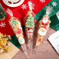 thumbnail image 5 of 50PCS Cone Treat Bags, 8*15 Inches, Clear Cellophane, with Twist Ties, for Treats, Popcorn, Candy, Party Favors, 5 of 8