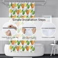 thumbnail image 6 of White Waterproof Fabric Fruits Shower Curtain for Bathroom Decoration Yellow Lemon Orange Fruits Green Leaves Lemons Cloth Shower Curtains Home Bath Decor Machine Washable 72x72 inches, 6 of 6