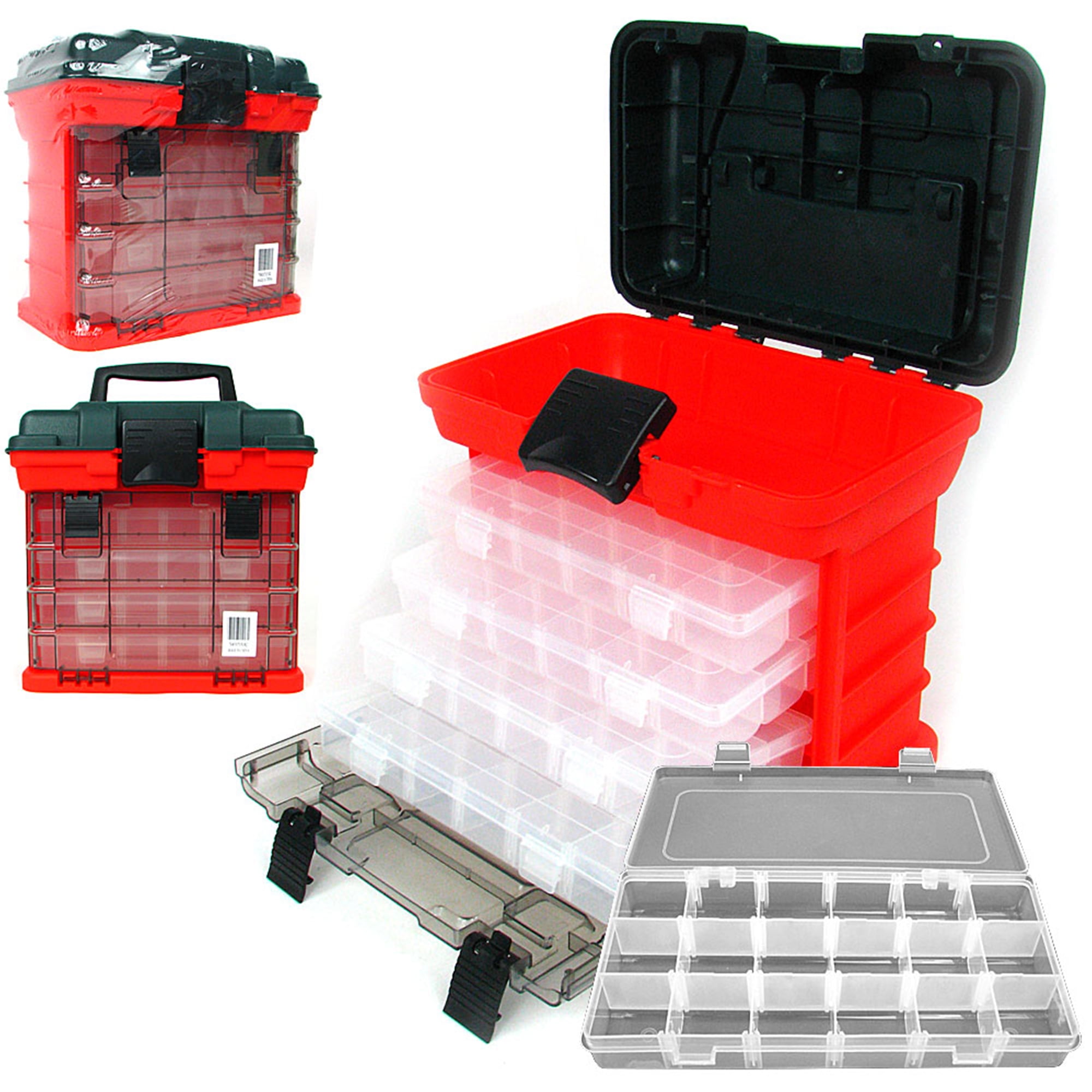 Parts & Crafts Rack Style tool Box with 4 Organizers by Stalwart