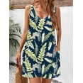 thumbnail image 3 of Zeagoo Women T Shirt Dress with Pockets Summer Beach Dress for Women V Neck Sun Dress Women Short Mini Dress A Line Dress, 3 of 6