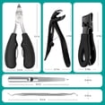 thumbnail image 2 of Amaopus 5 Pack Toenail Clippers Set, Angled Head Large Toe Nail Clippers Set for Men, Heavy Duty Ingrown Toenail Clippers with Wide Jaw, Ultra Sharp Slanted Nail Cutter with Long Handle, 2 of 8