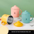 thumbnail image 3 of Ounissouiy Reemplazo de taza de acero inoxidable Aislamiento térmico 300 ml Estilo simple A prueba de golpes Doble capa Hogar Dormitorio Frasco de taza de Teteras Amarillo Ounissouiy HA081643-02, 3 of 6