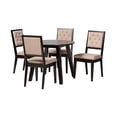 thumbnail image 2 of Baxton Studio Alani Modern Beige Fabric and Dark Brown Finished Wood 5-Piece Dining Set, 2 of 7