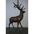 thumbnail image 5 of Nifao Standing Elk, life size bronze statue – Outdoor Garden Decor Sculpture, 42"L x 31"W x 77"H, 5 of 9