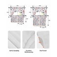 thumbnail image 5 of Grey Red Botanical Swag Kitchen Curtains Sets for Windows 24 Inch Length, Watercolor Spring Floral Summer Leaf Short Window Curtain Panels Swags Valances and Tiers 3 Piece Set for Cafe/Dining Room, 5 of 5