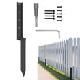 thumbnail image 5 of Opvise Heavy-Duty Steel Fence Post Repair Kit with 4.72-Inch Offset Design - No Concrete Needed, Enhanced Stability & Easy Installation for Wooden Fences, 5 of 8