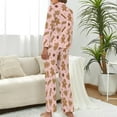 thumbnail image 3 of Top-kevin Gingerbread Man Santa Hat Women's Long-Sleeve Shirt And Full-Length Bottom Pajama Set, 3 of 12