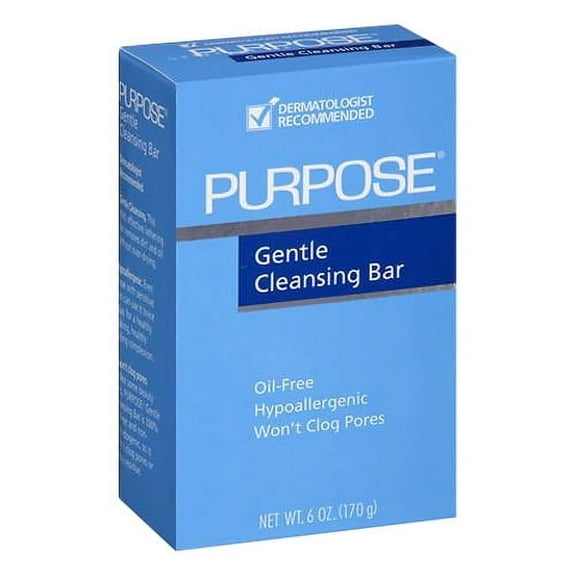 Purpose Gentle Cleansing Bar Soap, Oil Free And Hypoallergenic - 6 Oz, 3 Pack