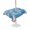 Blue, variant on Outdoor Tablecloth with Umbrella Hole for Patio/Picnic/Party/Camping, Pink Animals Coastal Waterproof Table Cloth Square Cover Washable, Nautical Coral Summer Beach Ocean Sea (54"x 54")