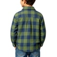 thumbnail image 4 of Ultrave Boys Plaid Flannel Shirt Long Sleeve Button Down Lapel Casual Kids Top with Chest Pocket 2-15Y, 4 of 7