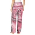 thumbnail image 3 of Uemuo Glittering Pink Bathtub Pattern Women's Wide Leg Palazzo Lounge Pants with Pockets Light Weight Loose Comfy Casual Pajama Pants-Small, 3 of 9