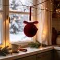 thumbnail image 5 of WDOBM Christmas Decorative Bows, Velvet Christmas Ball Hanging Ornament with Delicate Bow, Christmas Tree Bow, Velvet Christmas Bows for Home Decor Indoor, 5 of 7