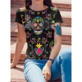 thumbnail image 2 of Playera/ Blusa Mujer Terror Halloween Calavera Full Print, 2 of 3