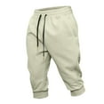 thumbnail image 5 of Avtoify Man Solid Color Casual Pocket Drawstring Sports Mens Shorts Capris Pants, 5 of 6