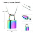 thumbnail image 2 of Lock Urn Necklace for Ashes Stainless Steel Ashes Necklace Cremation Necklace for Human Ashes Memorial Ashes Holder, 2 of 7