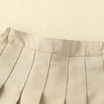 thumbnail image 5 of Resicozy Girls Pleated Skirt School Uniform Skort Elastic Waist A-Line Casual Skirt for Toddler Girls 2-14 Years Beige 120, 5 of 8