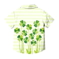 thumbnail image 4 of Blusa y camisa de manga corta con cuello vuelto, moderna e informal, con estampado del Día de San Patricio, con bolsillo, para uniforme escolar, para niños y niñas de 2 a 15 años., 4 of 7