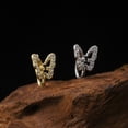 thumbnail image 3 of jiaroswwei 1Pc U-Shaped False Nose Ring Butterflies Shape Nose Stud Shining Rhinestone Inlaid Non-piercing Nose Clip Jewelry Gift, 3 of 8