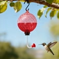 thumbnail image 2 of Vibrant Life Iridescent Globe Pink Glass Hummingbird Feeder, 30 oz Capacity, 2 of 9