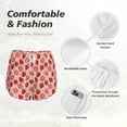 thumbnail image 4 of Yiaed Strawberries Print Women's Running Shorts with Liner 3 Zipper Pockets Elastic Workout Athletic Gym Yoga Shorts-X-Large, 4 of 7