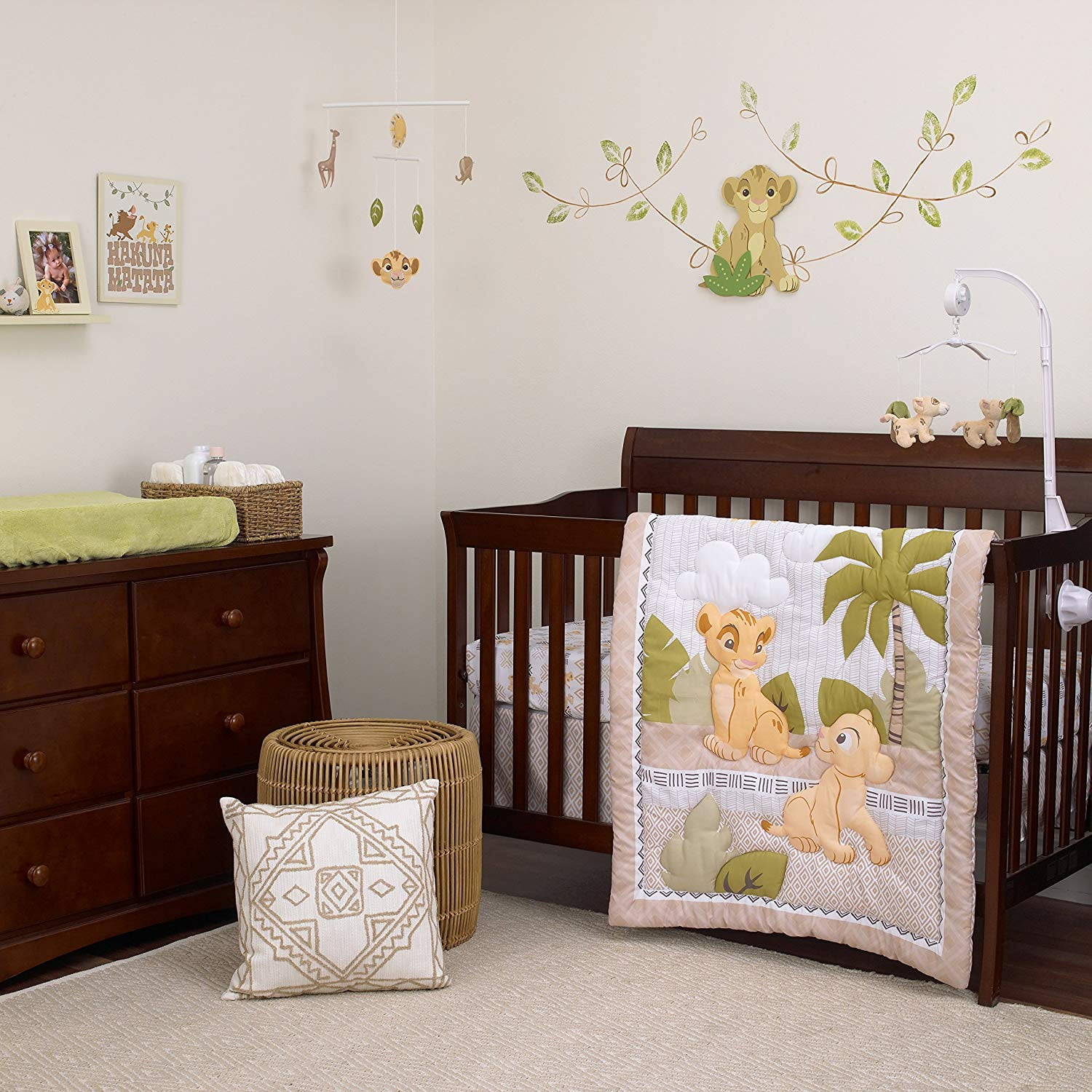 Disney Lion King Simba And Nala 3 Piece Crib Bedding Set