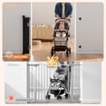 thumbnail image 5 of TULILLO Retractable Baby Gate 200" Extra Wide, 42in Tall, Double Lock, Retractable Dog Gate for Doorways Stairs Hallways Indoor and Outdoor, Gray, 5 of 12
