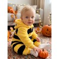 thumbnail image 6 of RUINIXCW Newborn Baby Girl Boy Halloween Bee Costume Cosplay Outfit Infant Fall Winter Clothes Snowsuit Fleece Jumpsuit Long Sleeve Zip Hooded Romper, 6 of 10
