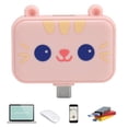 thumbnail image 3 of 3 in 1 Type C Hub Docking Station, High Speed Transmission Multifunctional Plug and Play 3 In 1 Type C Hub Safe  for Laptop Pink, 3 of 7