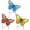 Multi-color, variant on Metal Butterfly Garden Stakes Spring Decorative Yard Signs 