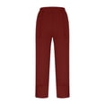 thumbnail image 2 of Bloomae Womens Baggy Wide Leg Pants Loose Fit Casual Elastic Waisted Palazzo Harem Pants with Pockets Wine L, 2 of 9